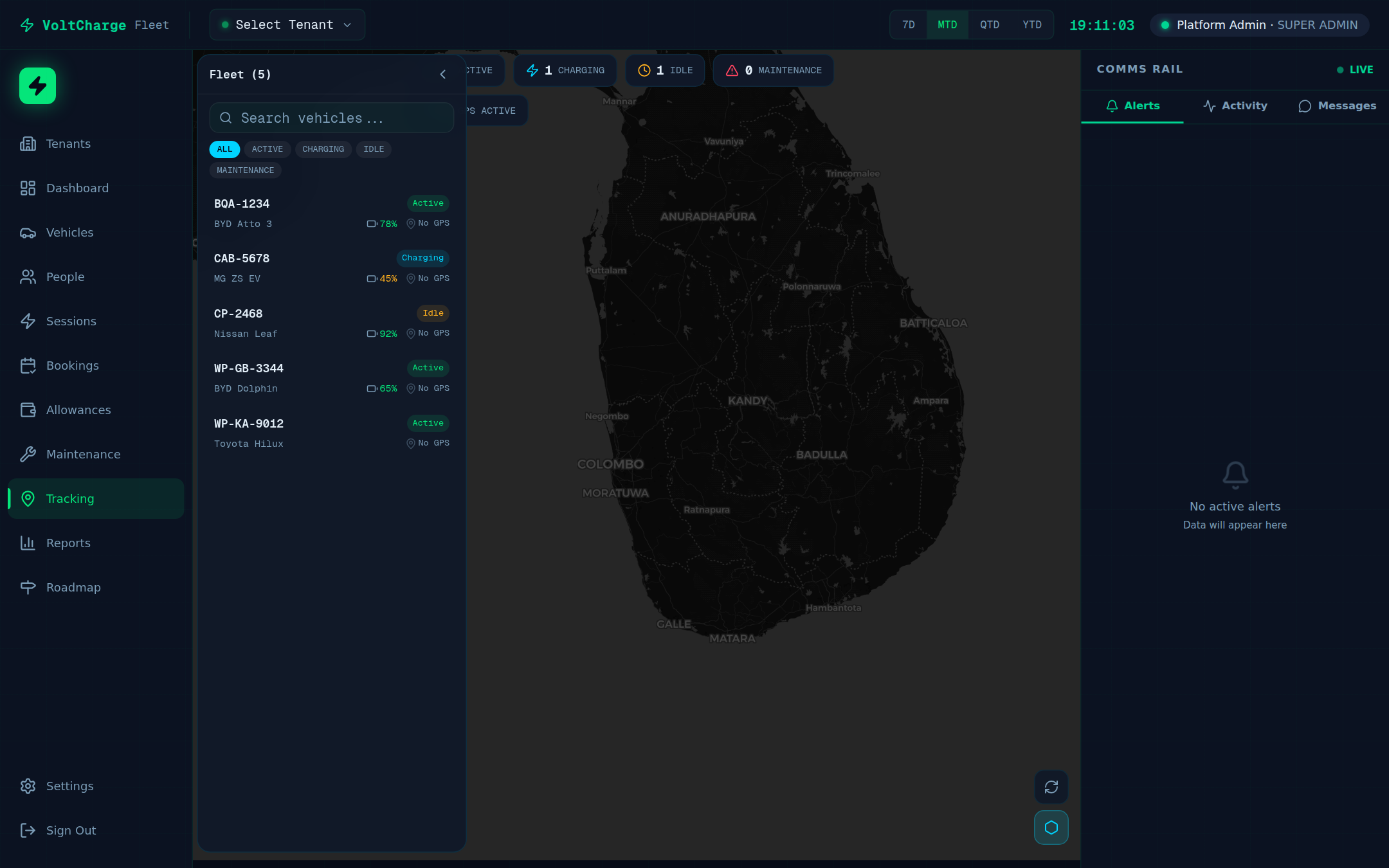 Fleet Live Tracking Map